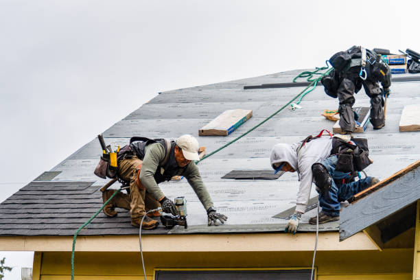 Professional Roof Installation technician working in Middle Island, NY